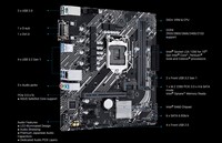 Carte mère pour ordinateur ASUS B460M-K 10e génération, compatible avec les processeurs Intel I7/I5/I3 LGA1200, avec M.2, 64 Go de RAM, double DDR4, Intel B460 pour PC