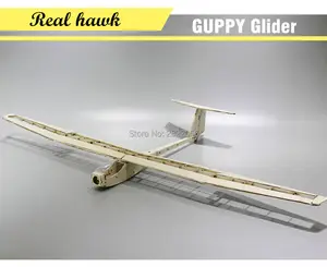 Rc Vliegtuigen Laser Cut Balsa Hout Kit Spanwijdte 1040Mm Guppy Zweefvliegtuig Frame Zonder Cover Model Building Kit Woodiness Model vliegtuig