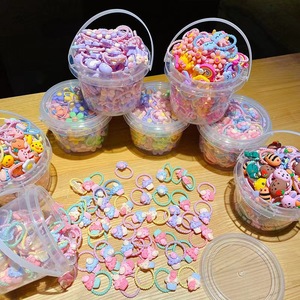 Lot de 50 élastiques à cheveux pour enfants, motifs de dessins animés, accessoires pour cheveux d'enfants - Product Image 2