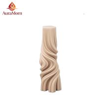 Bougie parfumée en cire de soja, longue durée de combustion, style européen, forme cylindrique unique, bougies en colonne, décoration de luxe pour la maison, fournisseur en gros