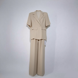 Completo <span class=keywords><strong>Abbigliamento</strong></span> Casual <span class=keywords><strong>Donna</strong></span> Modello 2026: Top e Pantaloni Larghi con Stampa Fantasia, Lunghezza alla Caviglia, Ideale per Primavera/Estate - Product Image 4