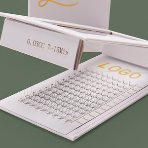 Cils pré-faits coréens en PBT, volume russe 5D, <span class=keywords><strong>7</strong></span>-15 mm, mélange de cils pré-faits, base pointue, cils de volume pré-faits - Product Image 3