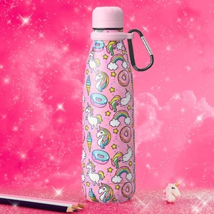 Portable 17OZ 500ml Stainless Steel Tumbler for Kids Cola-Shaped Water <b>Bottle</b> with Lid Handle Grip for Sports <b>Travel</b> - Product Image 1