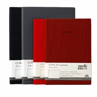 Carnet de notes professionnel A5 en cuir PU à rayures verticales, classique, 100 g/m², 100 feuilles lignées, 4 couleurs, papeterie de bureau, vente en gros