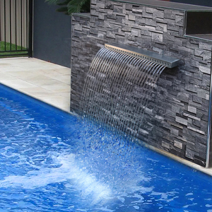 Fabricant OEM, cascade <span class=keywords><strong>d</strong></span>'<span class=keywords><strong>eau</strong></span> murale couleur RVB en acier inoxydable, <span class=keywords><strong>lame</strong></span> acrylique, fontaine de <span class=keywords><strong>piscine</strong></span> <span class=keywords><strong>avec</strong></span> <span class=keywords><strong>LED</strong></span> - Product Image 2