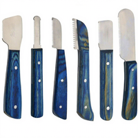HOOPER COMPANY Ensemble de brosses et ciseaux de toilettage pour animaux de compagnie de luxe moderne, en acier inoxydable durable, design écologique, parfum frais