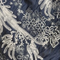 Tissu en denim 100% coton lavé, brodé de paillettes, personnalisé en usine, écologique, respirant, pour vêtements de filles, vestes, jeans