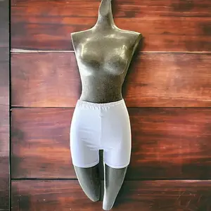 Shorts en coton pour femmes, taille haute, coupe sportive, taille régulière XS, couleur unie, tissu tricoté - Product Image 3