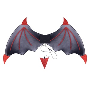 Ensemble de costume de diable d'Halloween, ailes de diable maléfiques, bâton de diable, accessoires de costume de cornes de diable pour fête de cosplay - Product Image 6