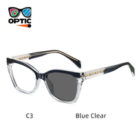 Monture de lunettes optiques œil de chat TR90 pour femmes, photochromiques, anti-lumière bleue, pour verres correcteurs, vente en gros