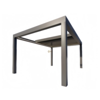 Pergola motorisée en aluminium KAKADU avec toit à lames entièrement rétractable, revêtement poudré pour utilisation en jardin
