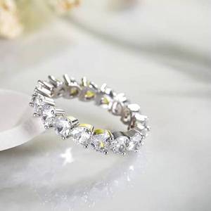 RFJEWEL 2026 Nouvelle bague en laiton <span class=keywords><strong>de</strong></span> haute qualité en forme <span class=keywords><strong>de</strong></span> cœur, plaquée argent/or, avec zircon cubique, bijoux tendance pour femmes - Product Image 4