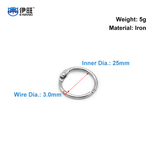 Yiwang ห่วงใส่หนังสือแบบหลวมสีนิกเกิล1นิ้วสำหรับโรงเรียนสำนักงานขายส่ง - Product Image 3