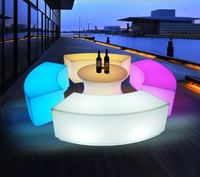 Chaises et tables lumineuses pour salon de jardin extérieur, club de nuit, meubles, canapés modulaires, éclairage pour fête et événement