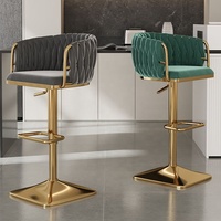Stuhl Bar Metall Theke Nordic Swivel Moderne Wohn möbel Set Hoch Holz Samt Küche Leder Gold Luxus Hocker Bar Stühle