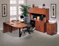 Mobilier de bureau de luxe en bois Boss Desk Executive Desk et ensemble de chaises avec classeur