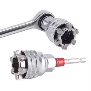 Clé à <span class=keywords><strong>cliquet</strong></span> manuelle multifonctionnelle de qualité bricolage Adaptateur de foret 3/8 <span class=keywords><strong>avec</strong></span> <span class=keywords><strong>douille</strong></span> hexagonale et manchon de poignée à usage multiple - Product Image 4