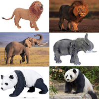 12 pièces de figurines d'animaux de la jungle africaine réalistes en plastique, ensemble de jeu d'animaux sauvages du zoo, figurines d'animaux de safari, jouets pour enfants