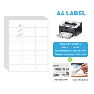 Wasserdichte Abs Custom Papierrolle Blank Plastikfolie Druck Weiß bedruckte Aufkleber Traffolyte Label