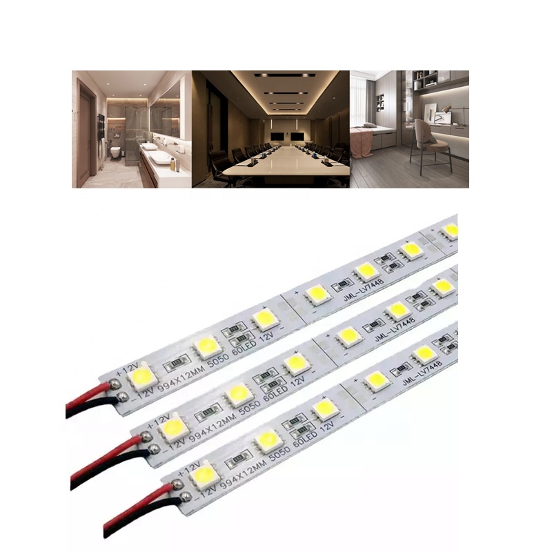 Алюминиевый профиль 220 В светодиодная жесткая световая лента SMD2835 5050 SMD 60 светодиодов/м 4 мм боковая световая полоса для освещения шкафа супермаркета