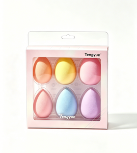 Clear Transparent <b>Gift</b> <b>Box</b> Custom Printed for Makeup Sponge set and Cosmetic Puff Packaging - Product Image 2