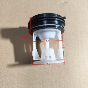 Valve de vidange de pompe à eau 4.5 en plastique, forte compatibilité, pour pièces de filtre à eau de machine à laver - Product Image 1