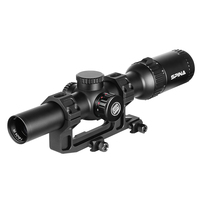 Lunette de tir tactique LPVO 1-6x24 WA IR FMC illuminée rouge/verte en alliage d'aluminium, étanche et antichoc, entièrement multicouche