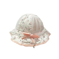 Topi Matahari Bayi Perempuan Empat Musim 6-12 Bulan & 1-2 Tahun Tipis Bernapas Dapat Disesuaikan Model Putri Lucu