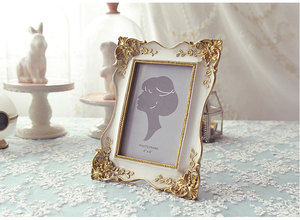 Classique français Relief <span class=keywords><strong>doré</strong></span> <span class=keywords><strong>cadre</strong></span> Photo résine artisanat maison décoration extérieure modèle 3D moule taille réelle élégant Figurine Design - Product Image 2