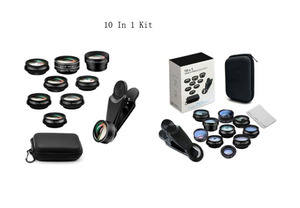 Kit d'objectifs pour téléphone 7 en 1 pour iPhone/Android, objectif grand angle et <span class=keywords><strong>macro</strong></span>, fisheye - Product Image 4