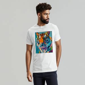 Image personnalisée T-shirts pour hommes à col ras du cou à deux côtés Modèle imprimé en coton surdimensionné 220gsm Fabriqué pour les États-Unis - Product Image 4
