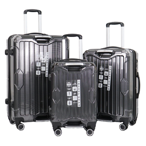Dark Green 20/24/28 Inch ABS+<b>PC</b> Spinner <b>Wheel</b> Trolley Cases with Lock-Customizable Wholesale Luggage Travel Bag Set - Product Image 2