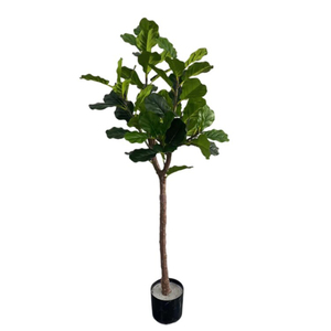 Usine En Gros Bonsaï Faux Violon Feuille Ficus Fig Lyrata Arbre En Plastique Plante Artificielle Intérieur Maison En Pot Décoration Artisanat - Product Image 1