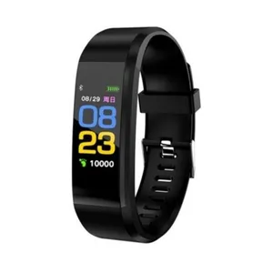 Reloj inteligente de buena calidad con pantalla OLED, pulsera con rastreador de actividad deportiva, podómetro, color negro, ID115, 0,96 pulgadas