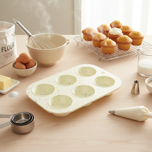 High Quality 6-Cup Muffin & <b>Cupcake</b> Mold Nonstick <b>Baking</b> <b>Tray</b> Home Use BPA Free Food Grade Silicone Oven Safe Dishwasher Safe - Product Image 5