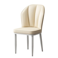 Chaises et tabourets de salle à manger modernes et minimalistes en cuir PU rembourrés avec pieds en métal pour la maison, les restaurants et les hôtels