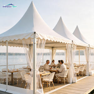 <span class=keywords><strong>Carpa</strong></span> Pagoda Transparente <span class=keywords><strong>3x3</strong></span> de Techo Alto, <span class=keywords><strong>Carpa</strong></span> de Lujo para Exposiciones con <span class=keywords><strong>Cortinas</strong></span> Laterales para Fiestas y Cenas junto al Lago - Product Image 1