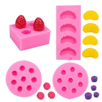 Molde de Silicona HY con Forma de Fresa, Frambuesa y Arándano para Hacer Dulces, Chocolate, Velas, Jabones, Decoración de Pasteles, Herramientas para Repostería