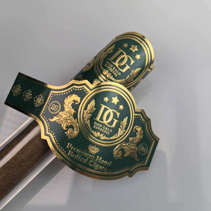 Private Custom Waterproof Vinyl Cigar <b>Stickers</b> with Gold Foil Cigar Labels - Product Image 3