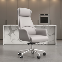 Chaise de bureau de direction en cuir PU à dossier haut, inclinable et réglable, pivotante, vente en gros directe d'usine, MOQ 5