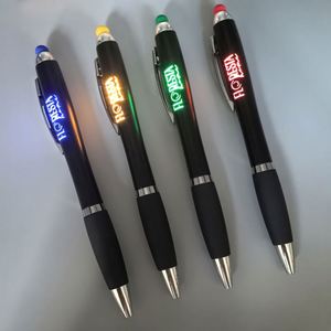 ปากกา LED พิมพ์ลายตามสั่ง พร้อมหัวปากกาสไตลัส หมึกพลาสติก ของขวัญส่งเสริมการขาย ขายส่ง - Product Image 1