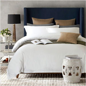 Lenzuolo matrimoniale per hotel personalizzato di lusso <span class=keywords><strong>set</strong></span> di biancheria da letto bianca in lino per camera da letto in <span class=keywords><strong>cotone</strong></span> <span class=keywords><strong>100</strong></span> - Product Image 2