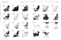 Fauteuil de pédicure gris commercial avec bassin de massage pour les pieds et repose-jambes réglable pour les centres de beauté