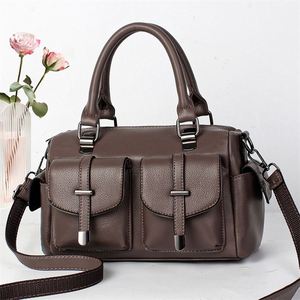 Bolsos de Mano Simples de PU para Mujer, Bolsos Cruzados de Cuero Impermeables para Viajes y Negocios al Aire Libre - Product Image 2