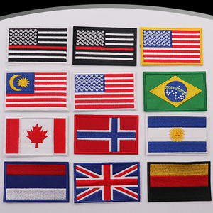 Écussons brodés personnalisés avec logo, drapeau national, 8*5cm, à coller au fer, en vrac - Product Image 6