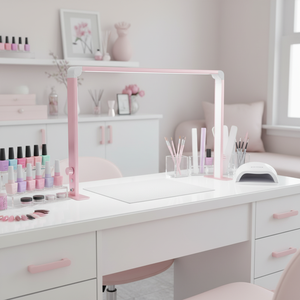 Indoor Aluminium Nagellampe LED Schreibtischlampe Einstellbare Helligkeit Flexibler Arm Netzbetrieben Augenschonend 4000-6500K Farbtemperatur Modern - Product Image 2