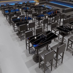 Sgabello da <span class=keywords><strong>Bar</strong></span> personalizzato con tavolo alto in ferro, Design diffuso per la notte di musica chiara per uso domestico o commerciale, inclusi gli hotel - Product Image 4