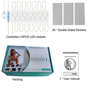 Nouveau Miroir de Maquillage LED à 5 Couleurs avec Bande Lumineuse USB pour Coiffeuse, Lumière DIY pour Miroir de Toilette - Product Image 5