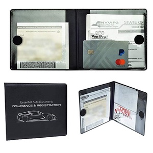 Estuche para documentos de coche de <span class=keywords><strong>PVC</strong></span> de alta calidad 5 \ "X 4,5 \" Regalo promocional Premium para almacenar productos de archivo - Product Image 1