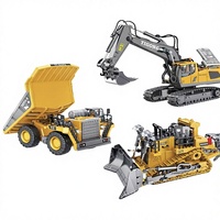 Camion de construction RC en alliage et plastique 2.4GHz 1/20 Scale Bulldozer Diecast Toys Metal & Plastic Model Vehicles